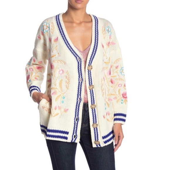 Aratta Sweaters - NWT Aratta Tomboy Embroidered Knit Sweater Large